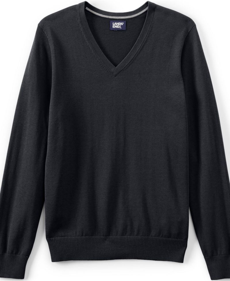 Men's Unisex Cotton Modal V-neck Pullover Sweater