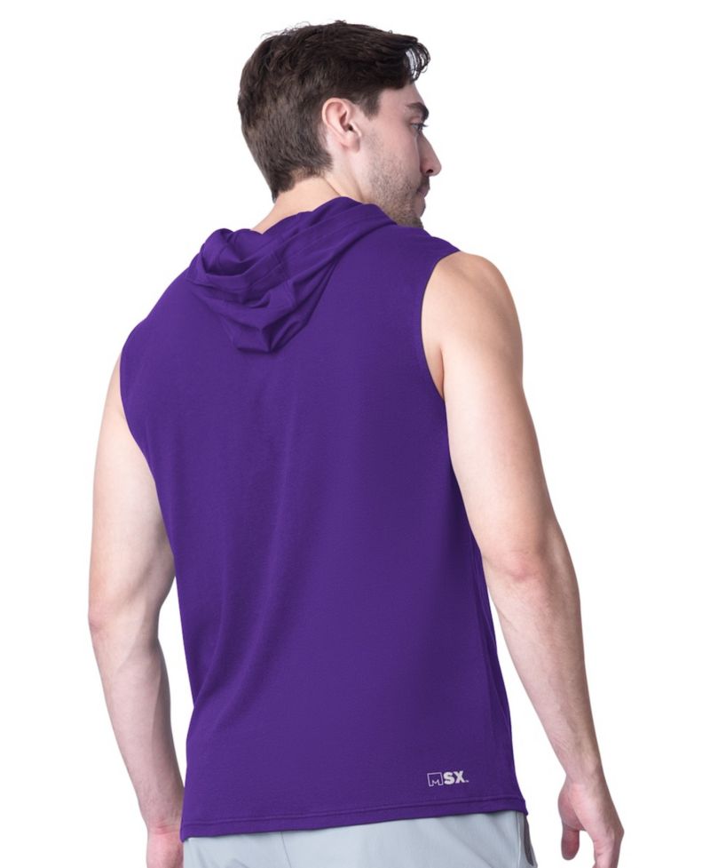 Men's Purple Minnesota Vikings Action Sleeveless Pullover Hoodie