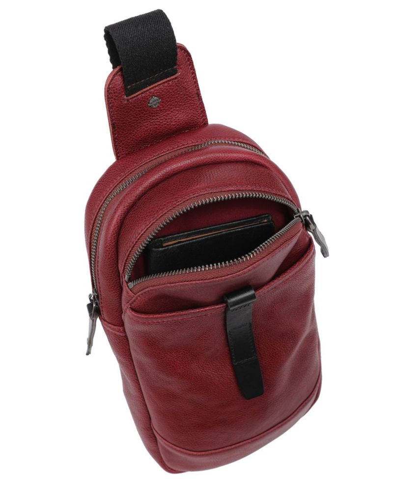 Sun-Wing Leather Sling Bag