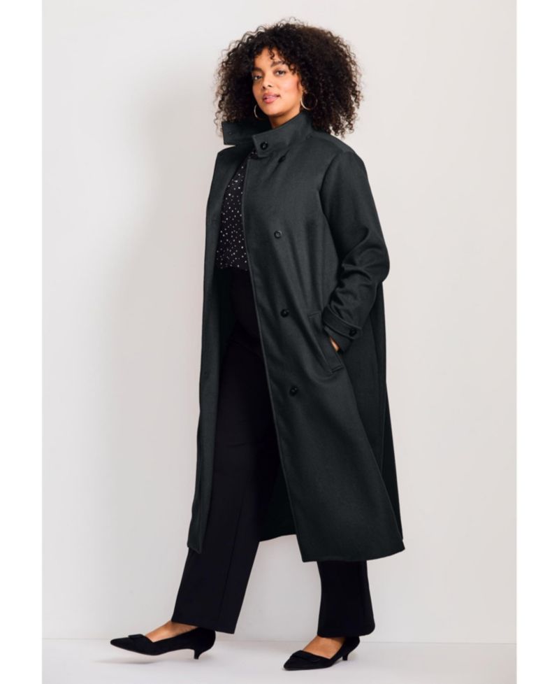 Women's Funnel Neck Long Coat