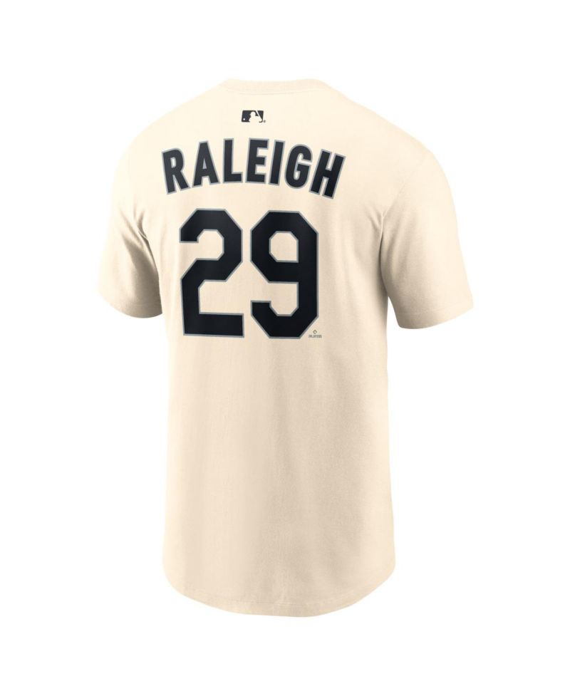 Men's Cal Raleigh Natural Seattle Mariners Name & Number T-Shirt