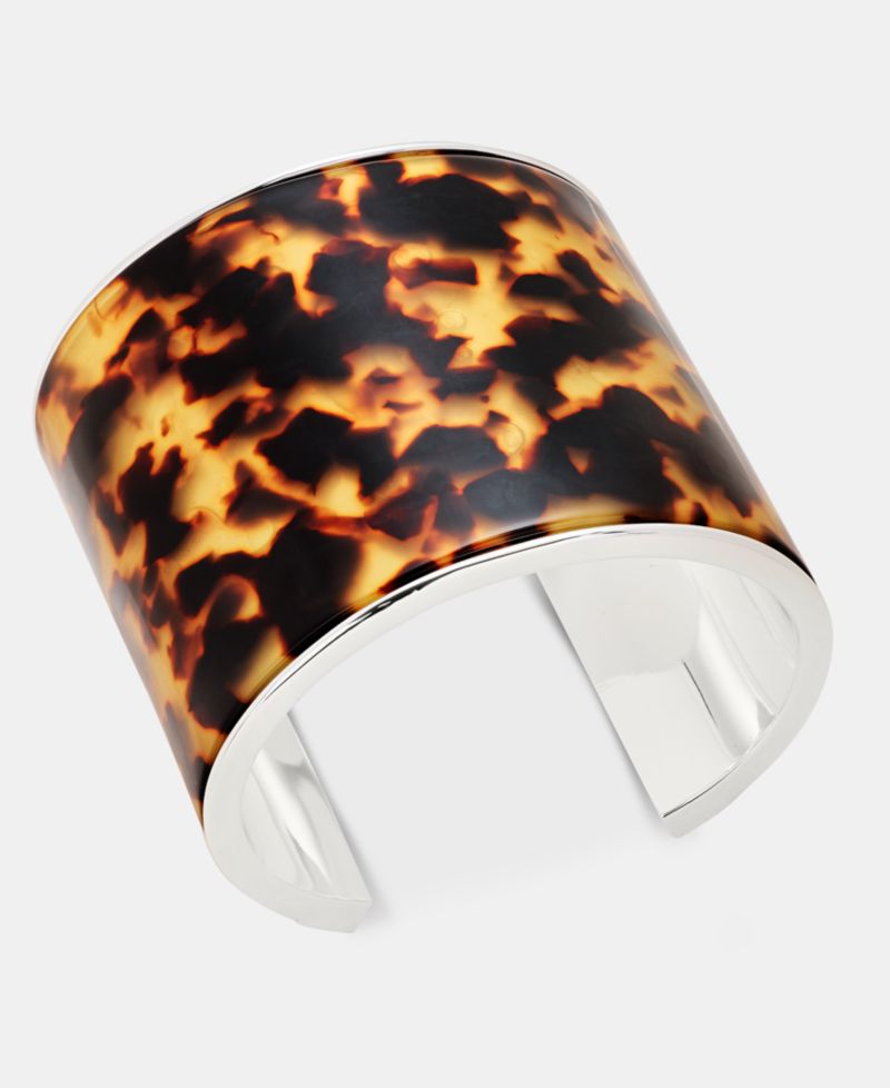 Tortoise-Look Statement Cuff Bracelet