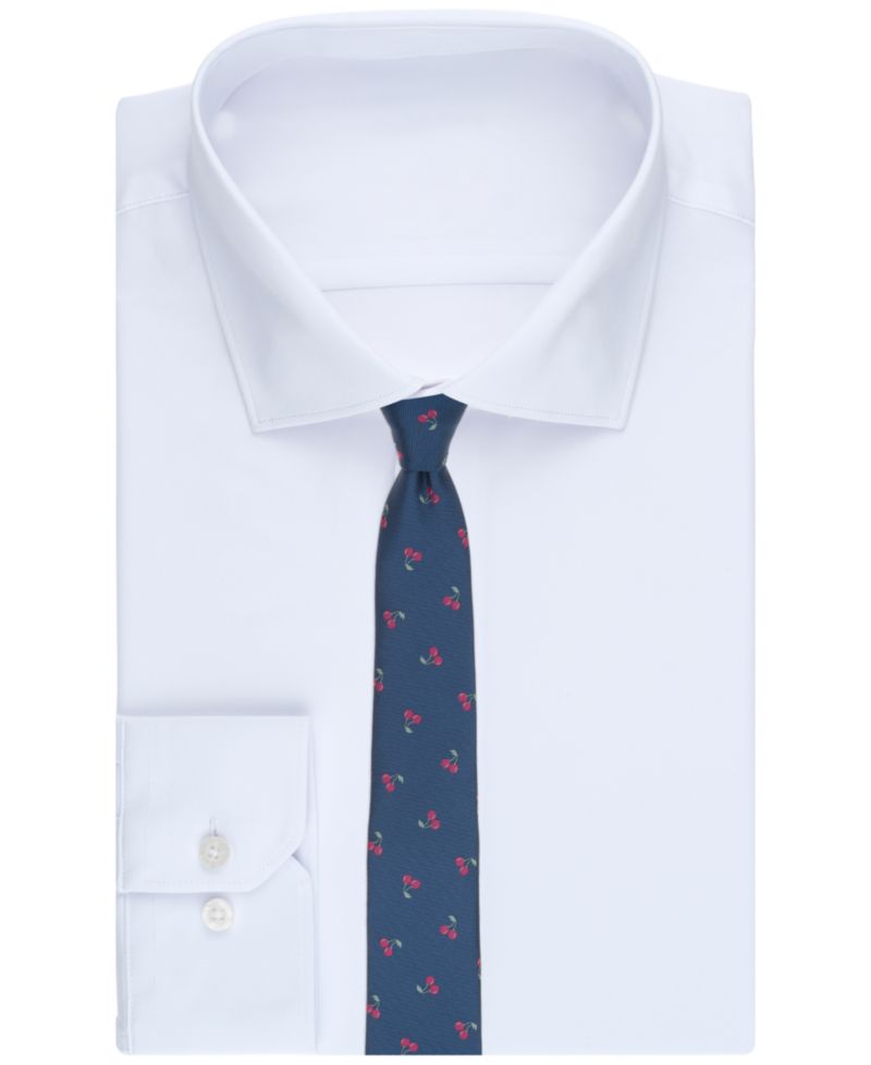 Men's Skinny-Fit Cherry Neat Tie