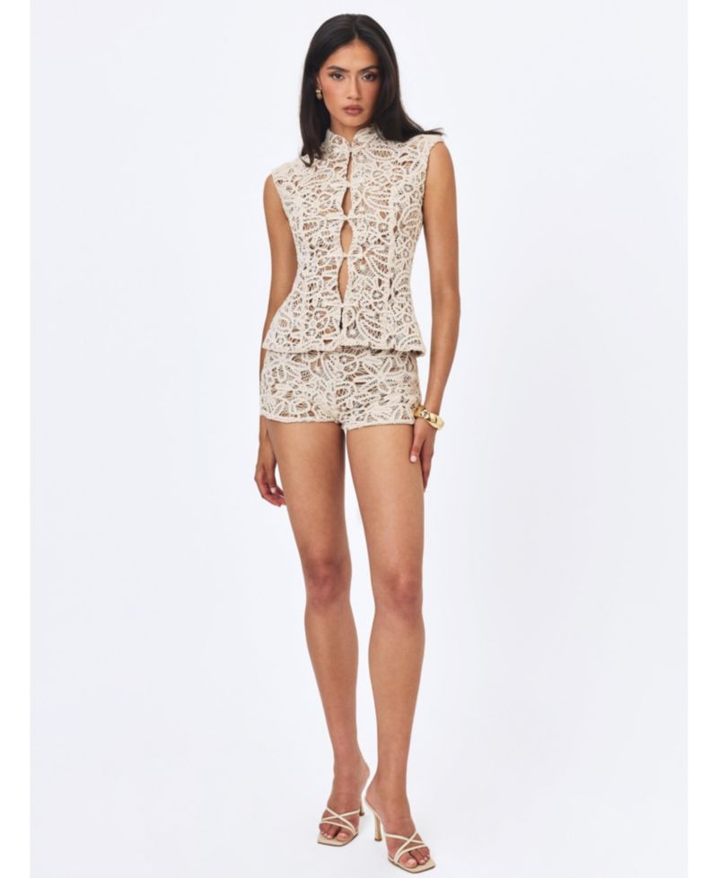 Women's Rosanne Low-Rise Crochet Shorts, 11" Inseam