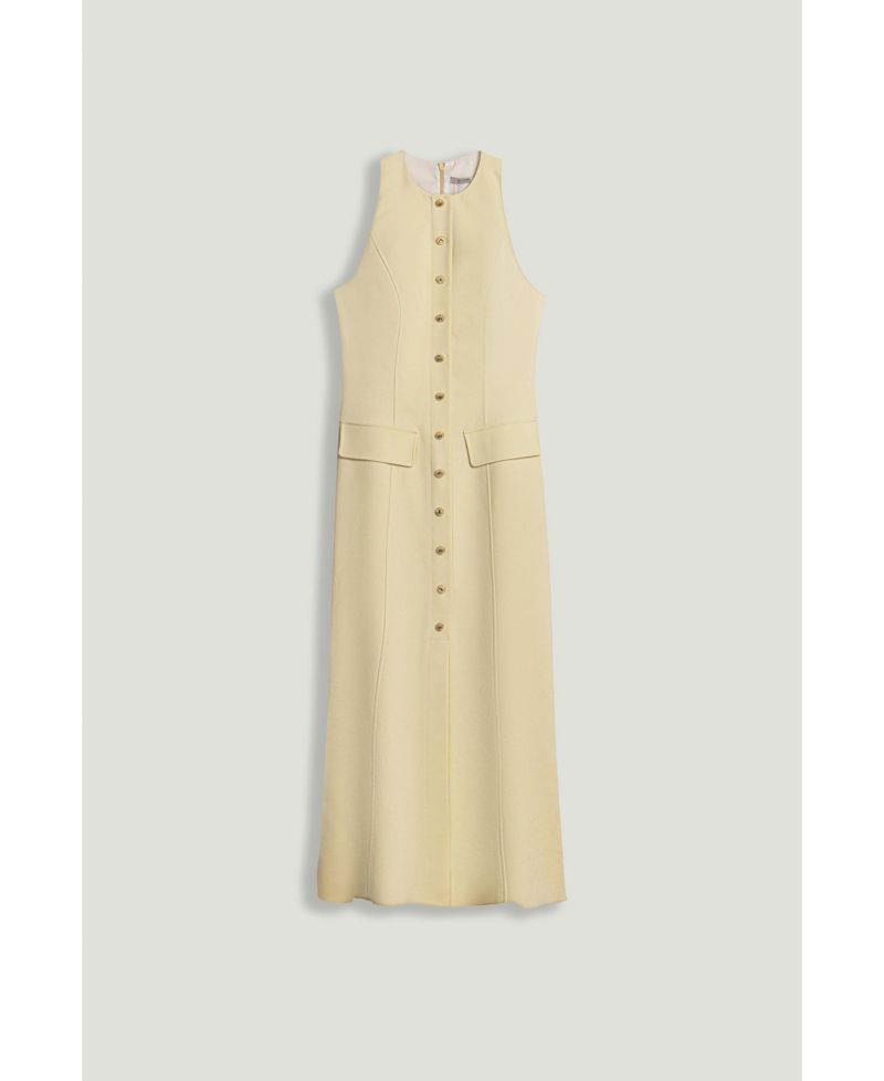 Women's Sleeveless Button-Front Midi Dress