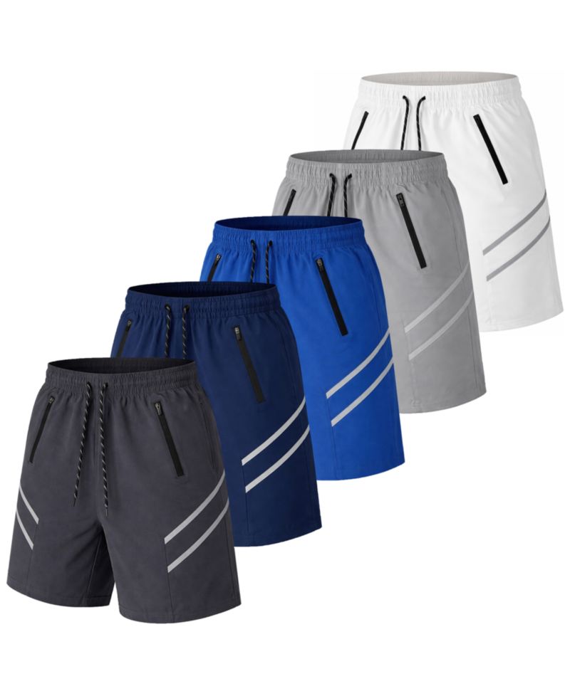 Men's Jump Start 5-Pack Performance Training Zipper Pockets Shorts