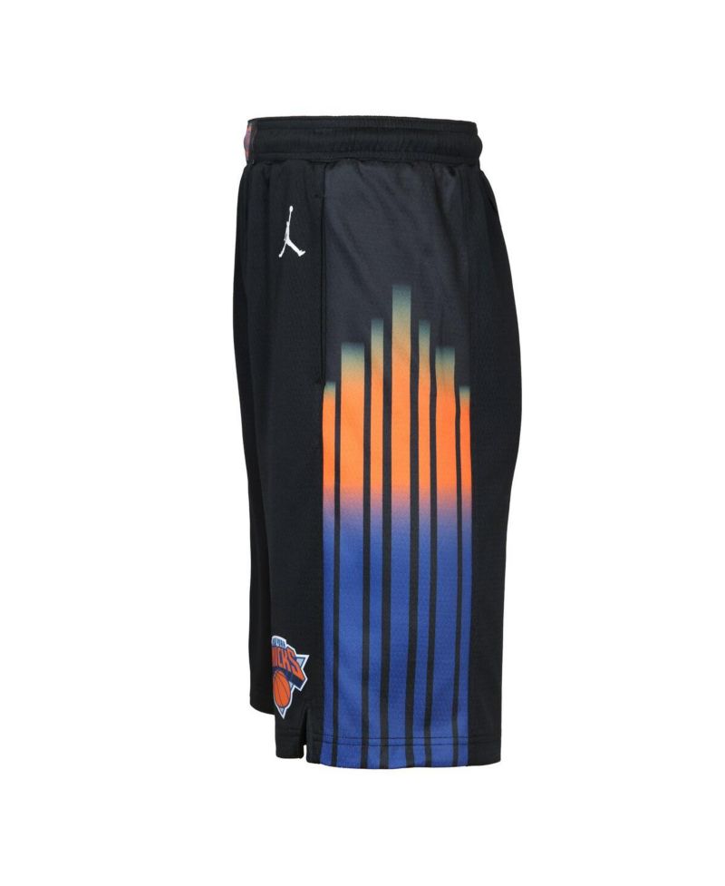 Big Boys and Girls Black New York Knicks Authentic Statement Edition Swingman Shorts