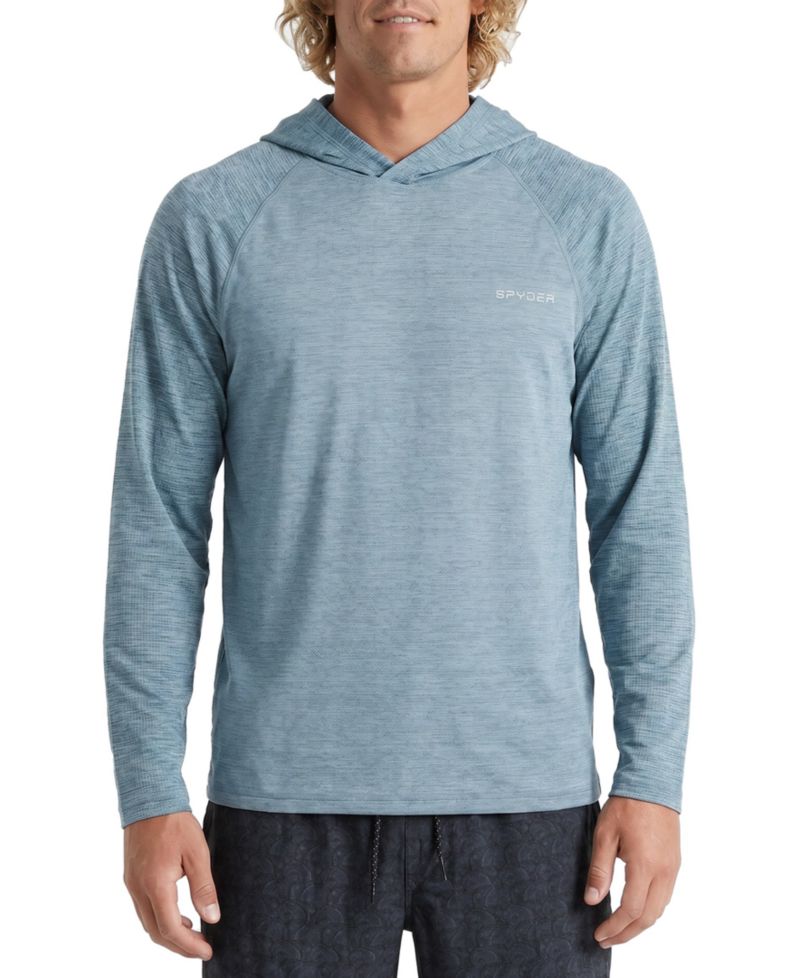 Men's Birdseye Heather Hooded Long-Sleeve Rash Guard