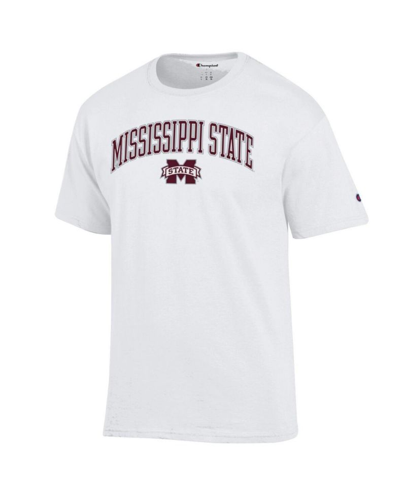 Men's Maroon Mississippi State Bulldogs Arch Over Logo T-Shirt
