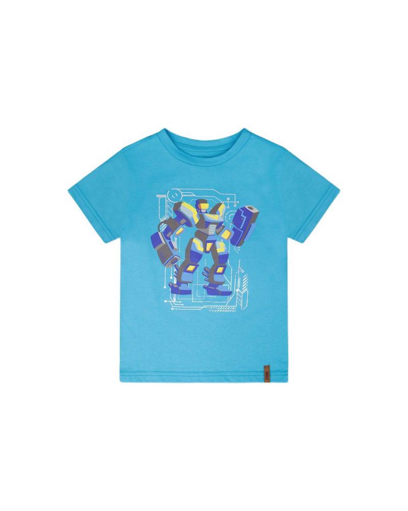 Toddler Boys Cotton Jersey T-Shirt with Print - Toddler|Child