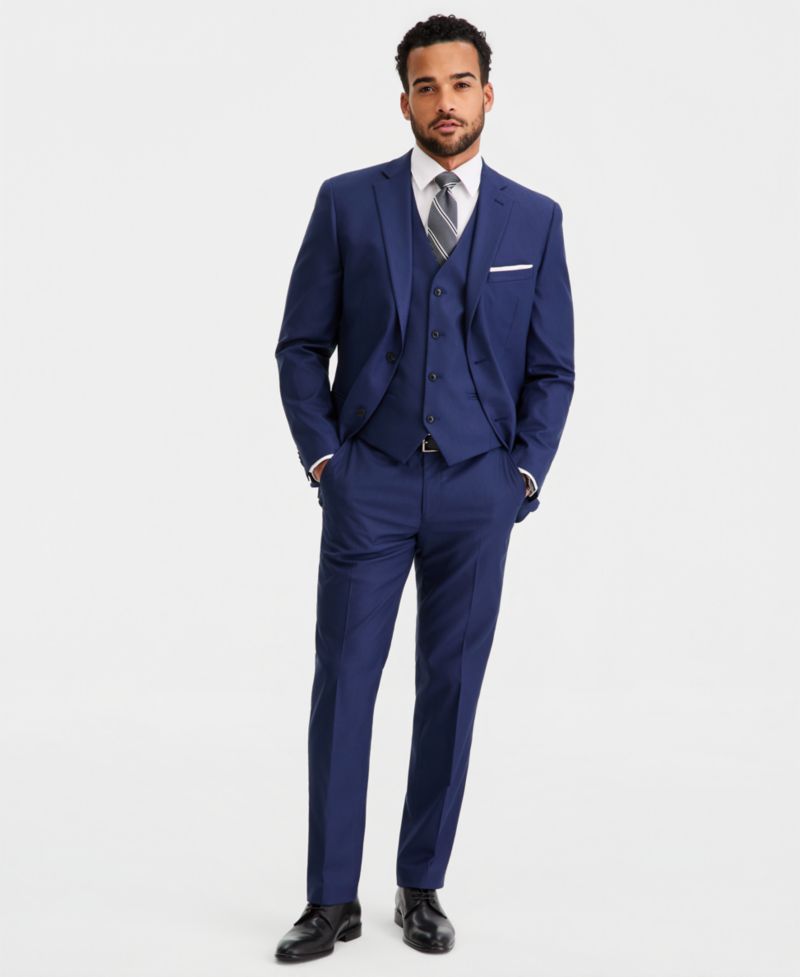 Men's Slim-Fit Stretch Solid Suit Jacket