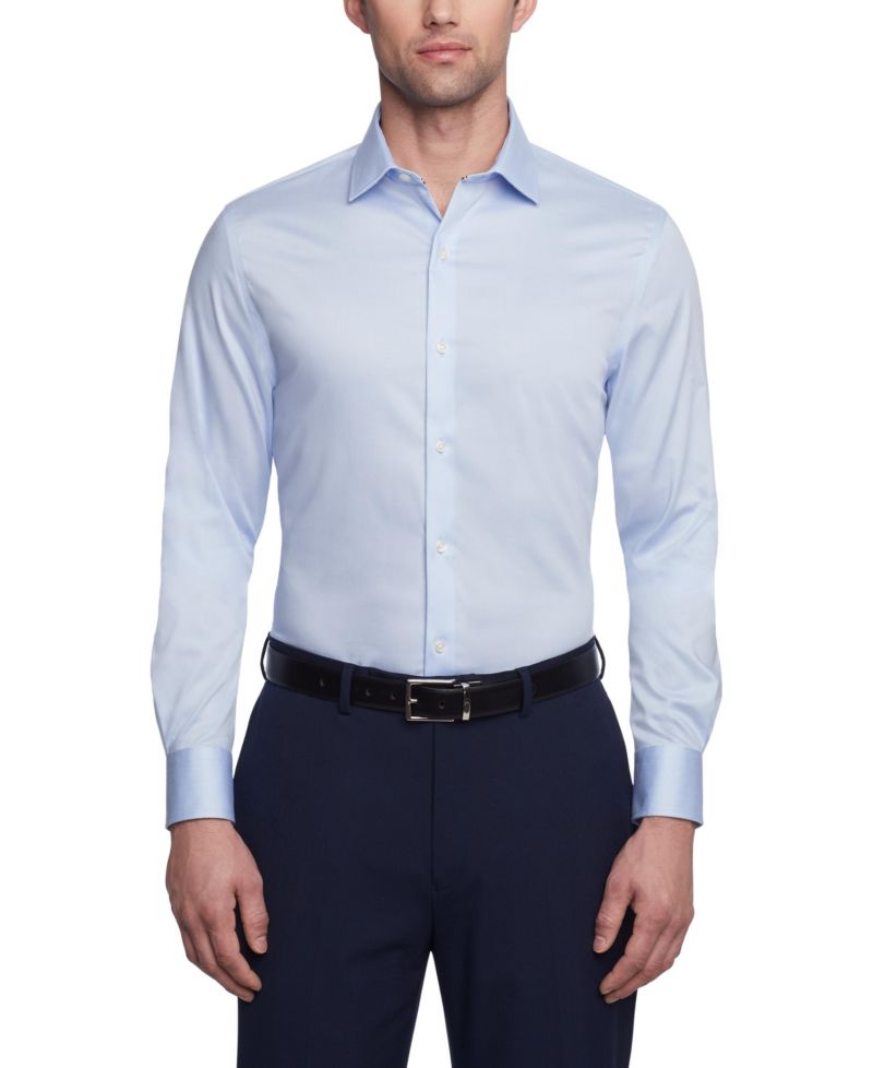 Men's Flex Wrinkle Free Stretch Twill Dress Shirt, Regular & Slim Fit