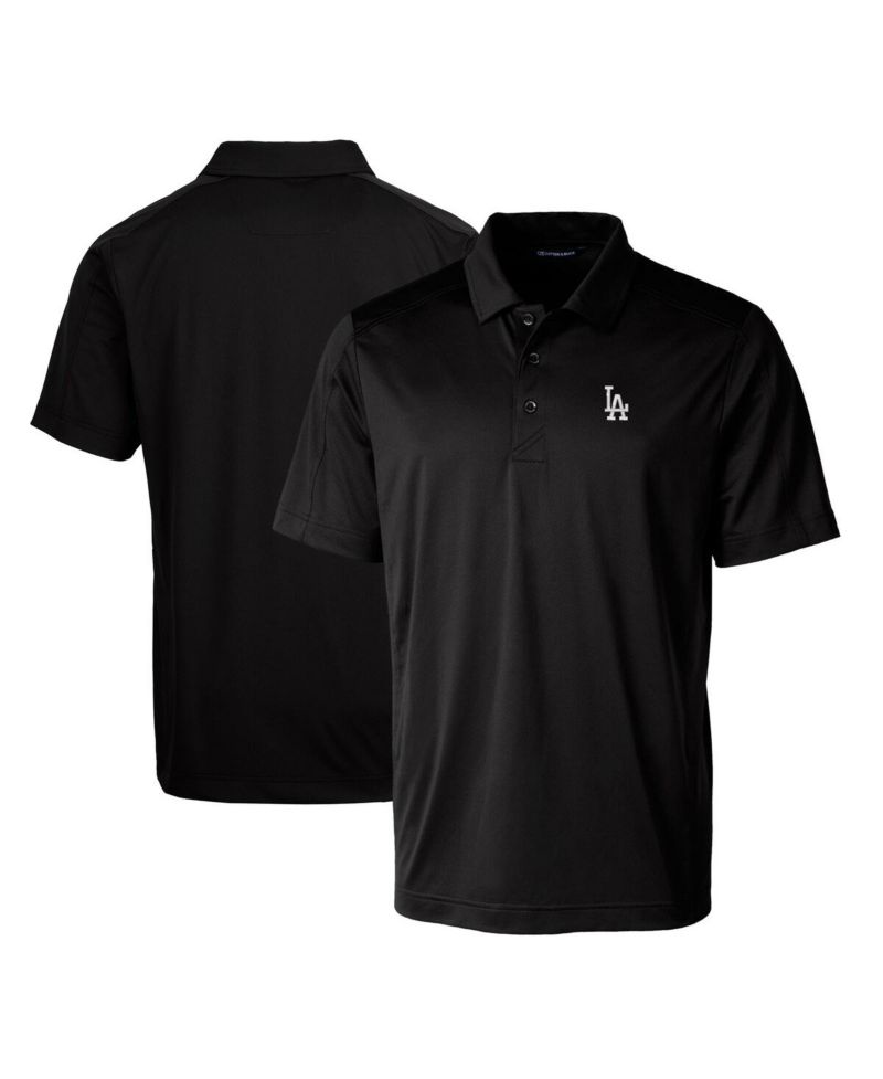 Men's Black Los Angeles Dodgers Prospect Textured Stretch Big & Tall Polo Shirt