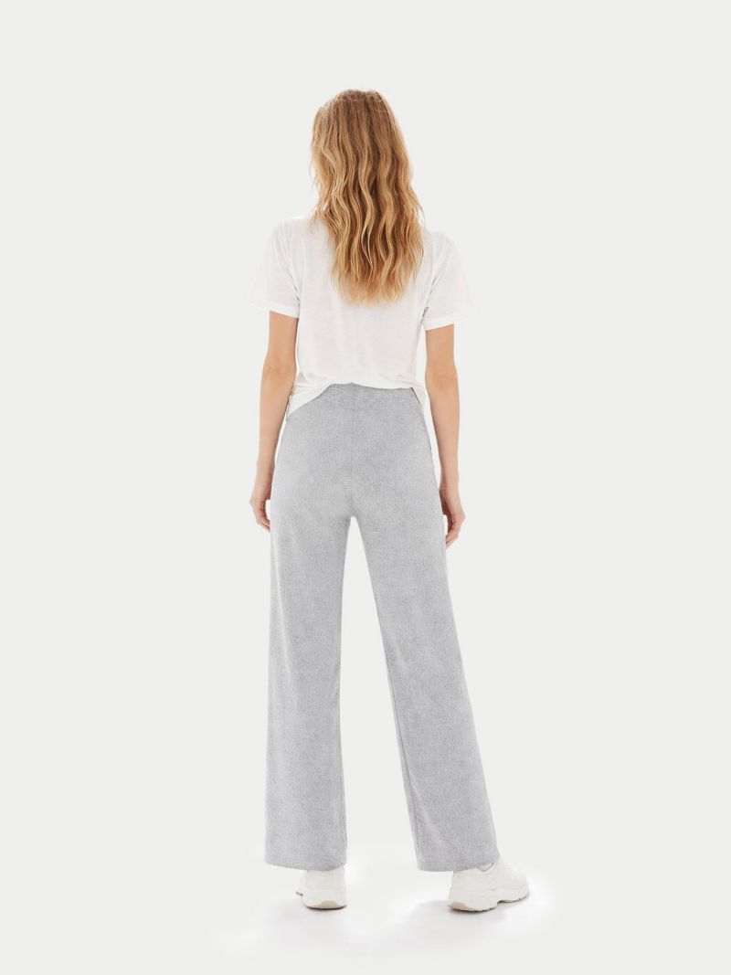 Women's Wide-Leg Ajour Knit Cashmere Pants