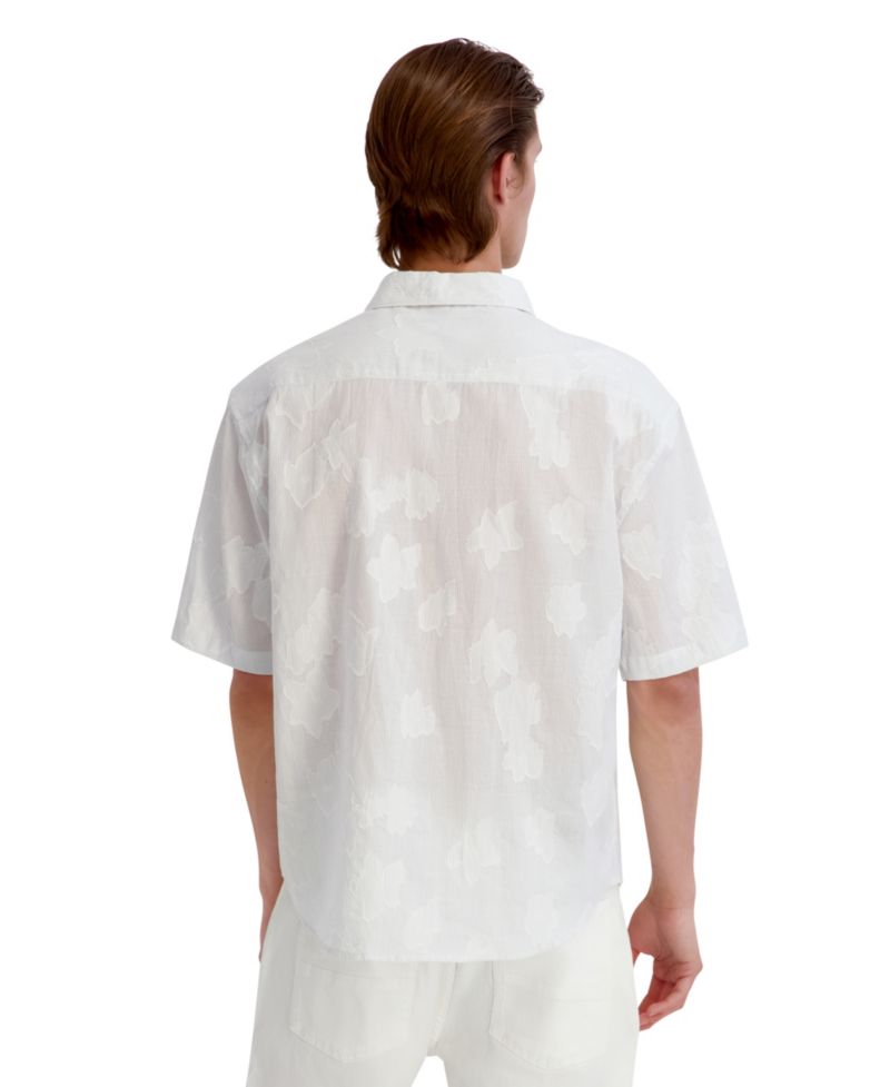 Men's Raised Cloud Flower Stripe Shirt