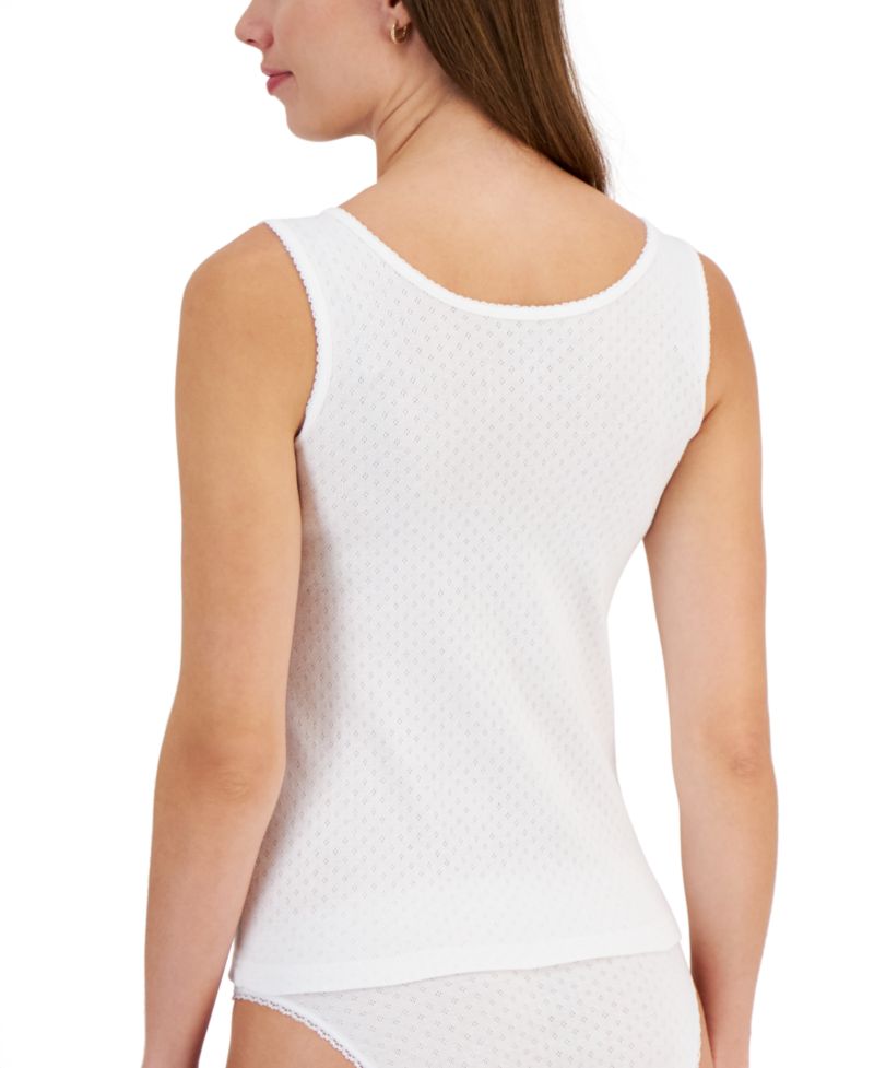 Women's Cotton Pointelle Tank Top