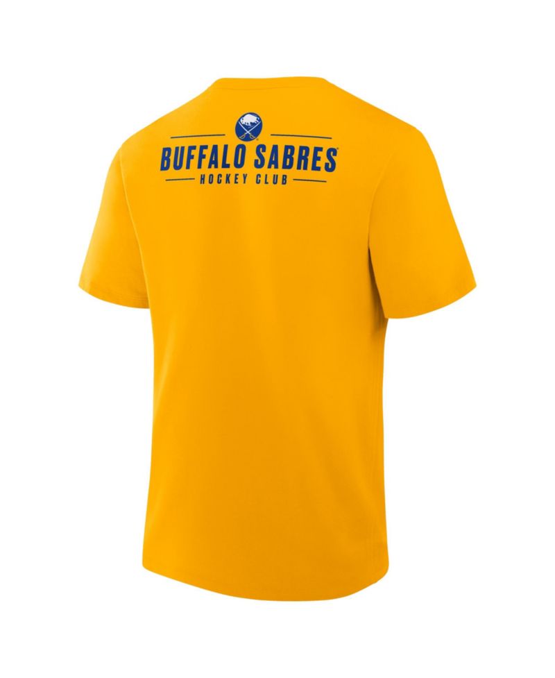 Men's Gold Buffalo Sabres Crash The Net Legacy T-Shirt