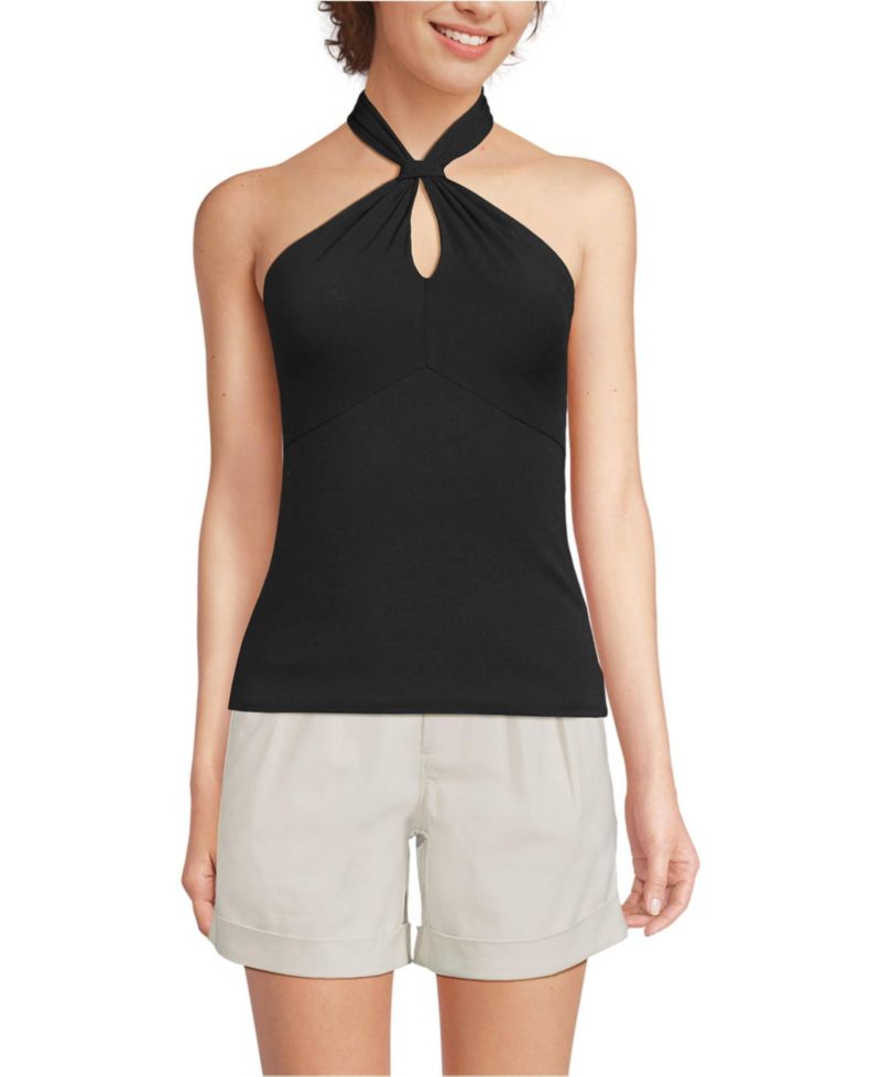 Women's Slender Twist Front Halter Top