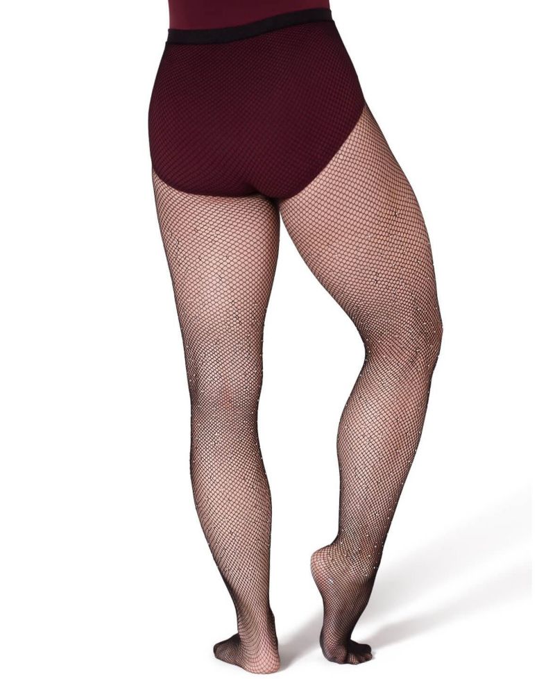 Women's All-Over Rhinestone Fishnet Tight