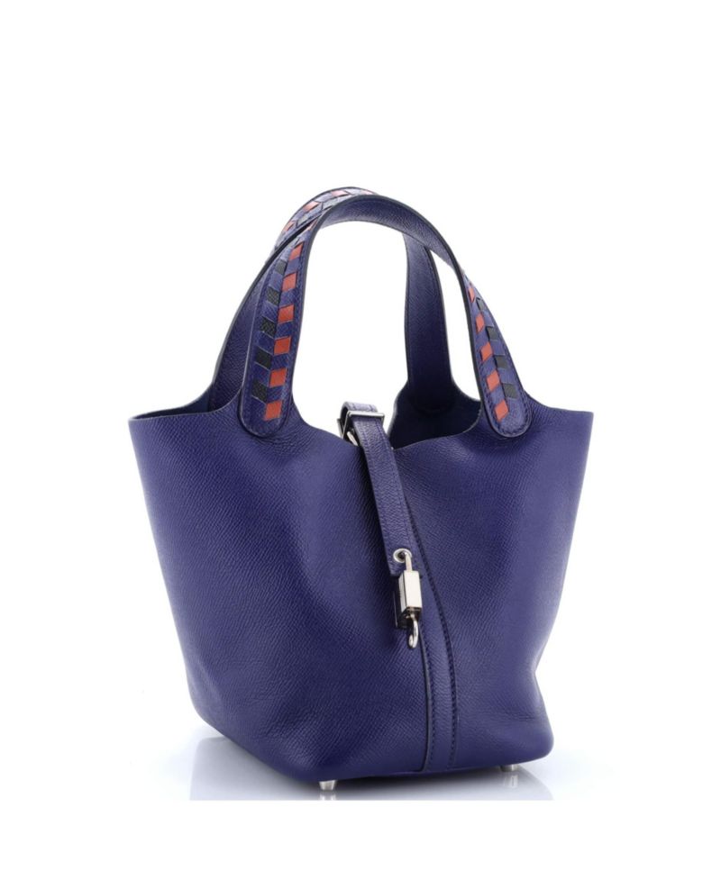 Pre-Owned HERMES PM Picotin Lock Bag Tressage Epsom
