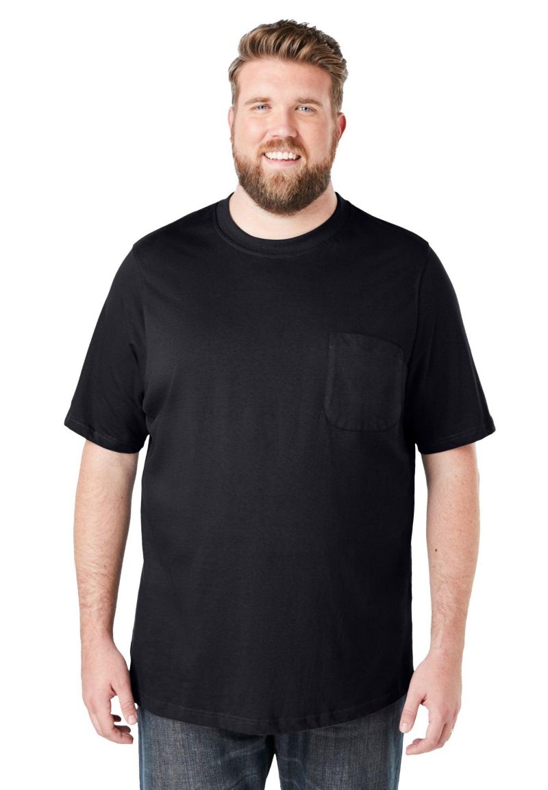 Men's by KingSize Heavyweight Pocket Crewneck T-Shirt