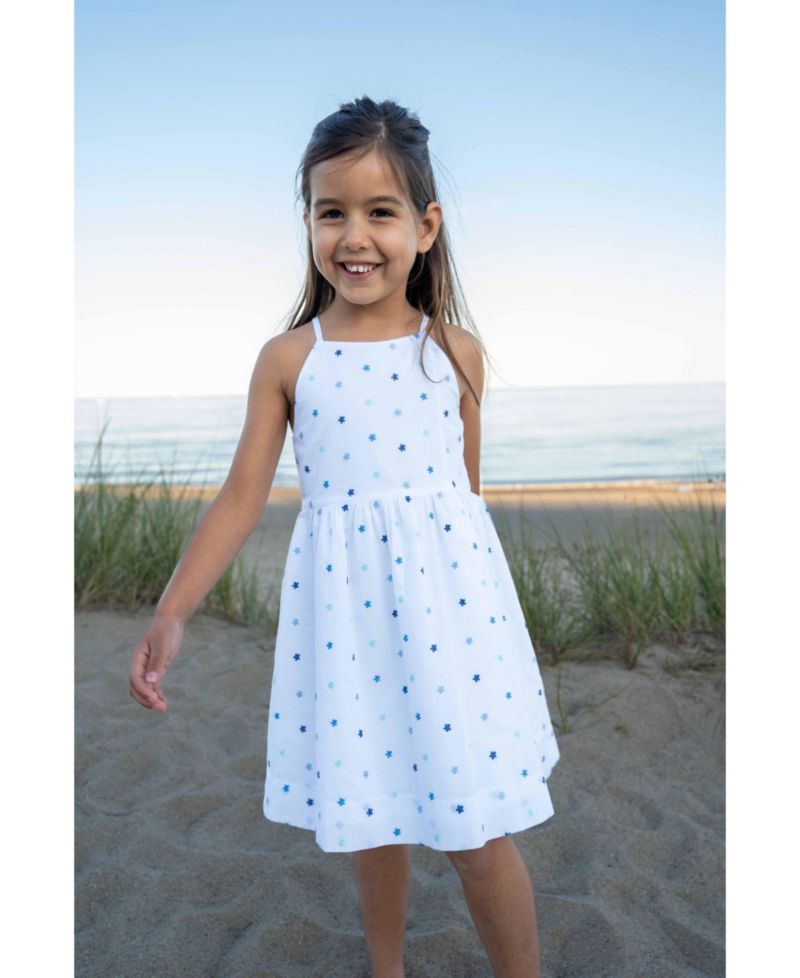 Big Girls Embroidered Floral Dress