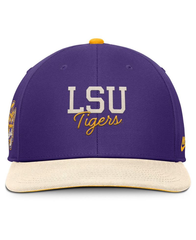 Men's Purple/Cream LSU Tigers Pro Legacy Script Snapback Hat