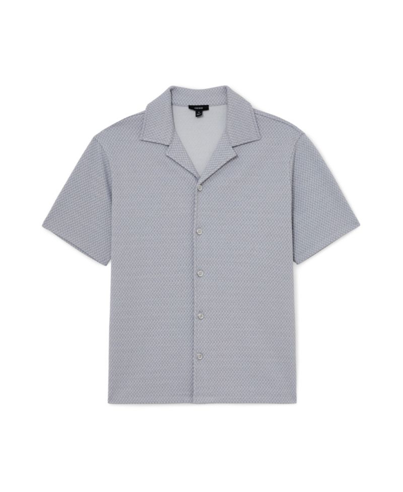 Men's Felipe Textured Jacquard Cuban Shirt