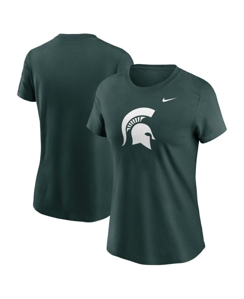 Women's Green Michigan State Spartans Primetime Evergreen Logo T-Shirt