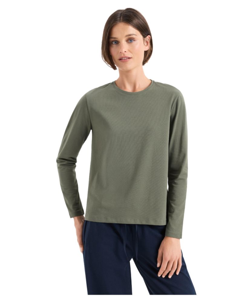 Women's Luxe Essential Crewneck Long Sleeve Tee Made with Organic Cotton