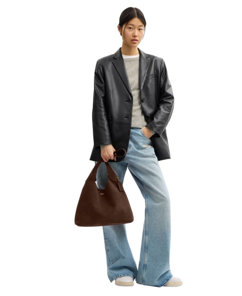Brooklyn Large Suede Shoulder Bag 34