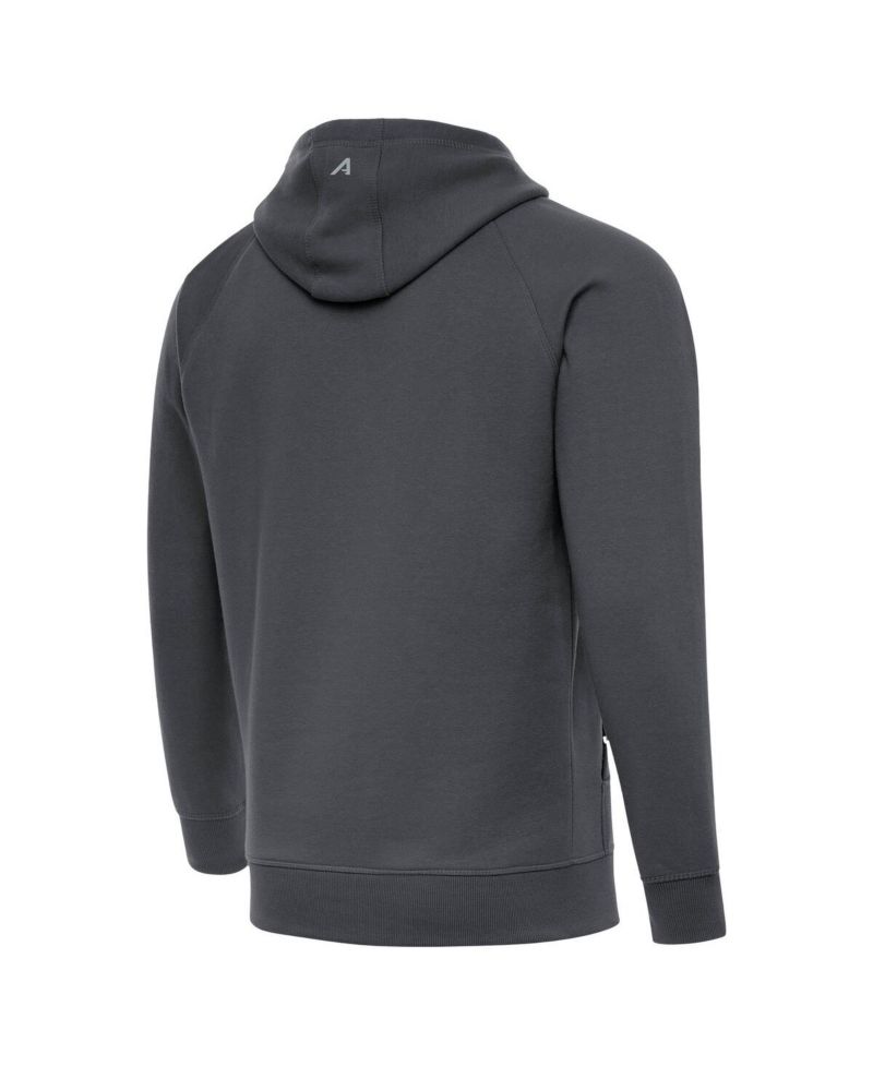 Men's Charcoal Green Bay Packers Brushed Carbon Victory Pullover Hoodie