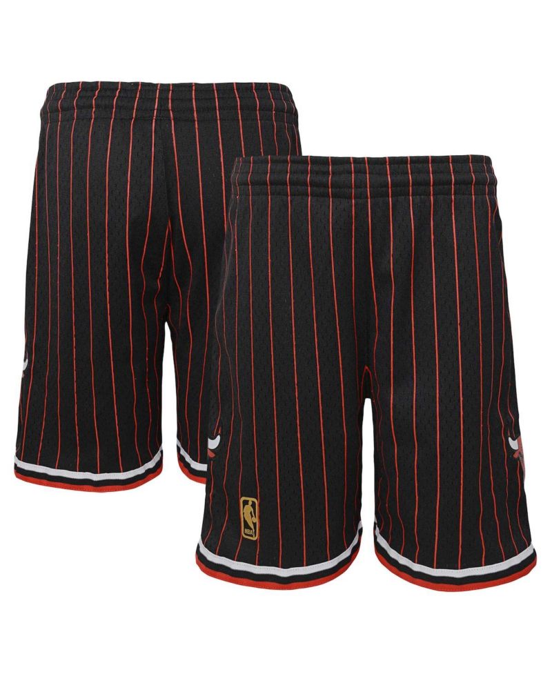 Big Boys Black Chicago Bulls Hardwood Classics Swingman Shorts
