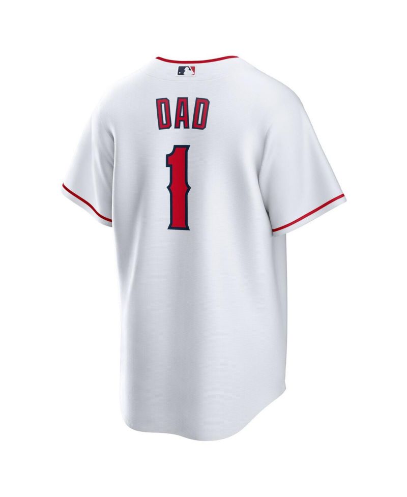 Men's White Los Angeles Angels 1 Dad Home Replica Jersey