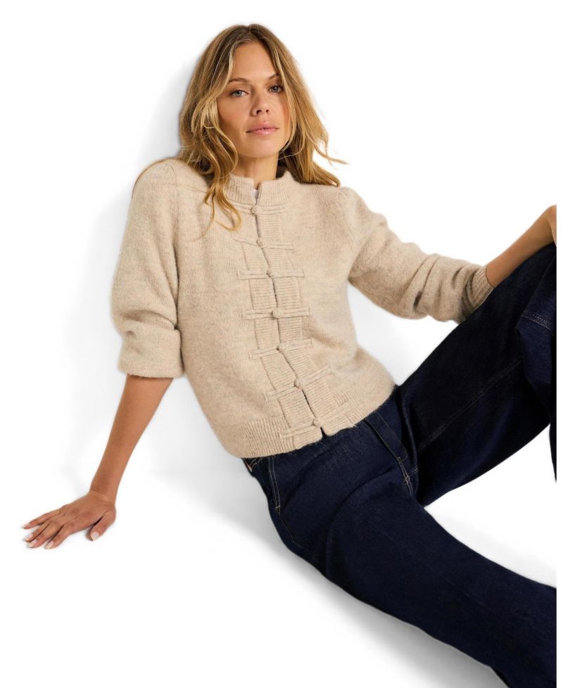 Women's Wool Blend Military Cardigan