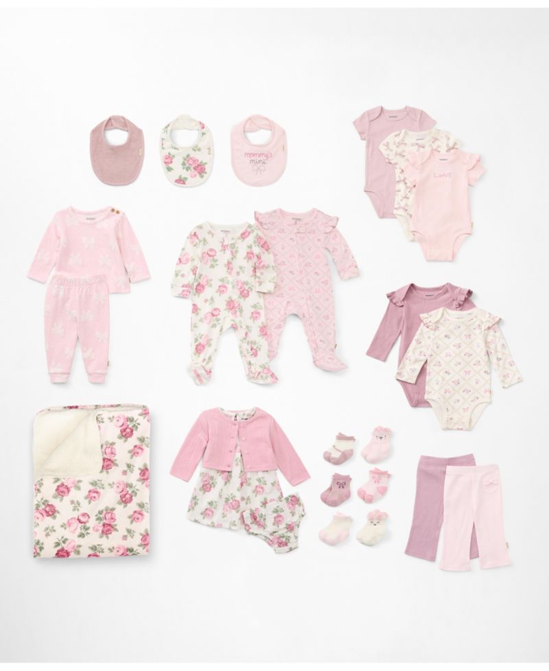 Baby Girls' Babywear Long-Sleeve Top and Pants, 2-Piece Set