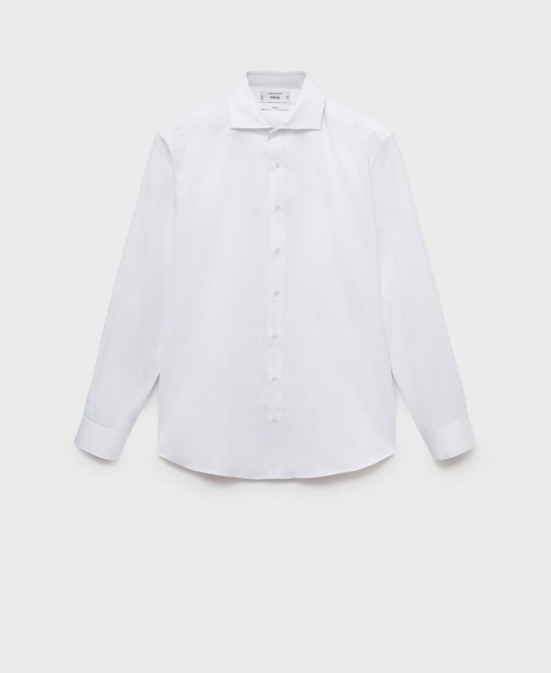 Men's Slim Fit Cotton Striped Dress Shirt