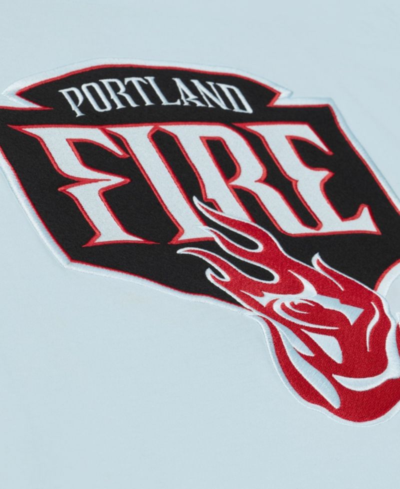 Men's Powder Blue Portland Fire Logo Boxy T-Shirt