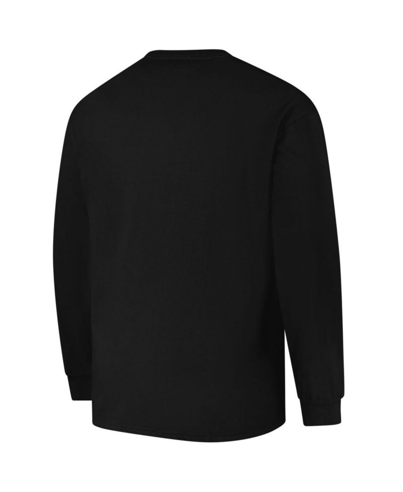 Men's Black Denver Broncos Big & Tall Pop Long Sleeve T-Shirt