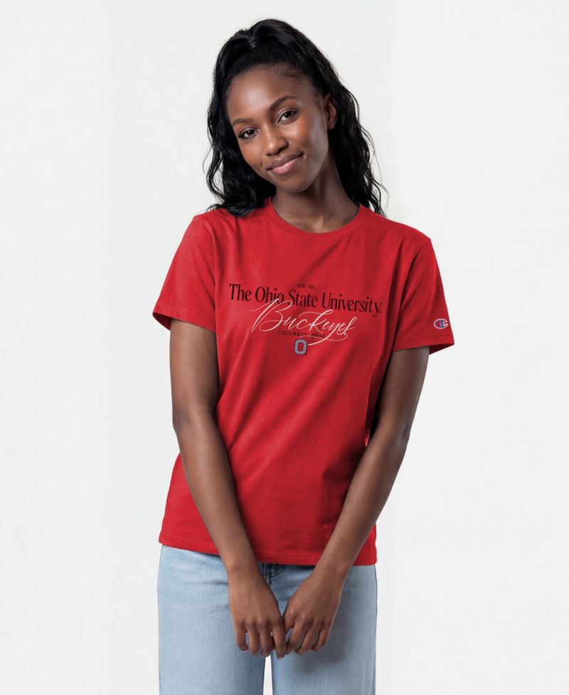Women's Scarlet Ohio State Buckeyes Lifestyle T-Shirt