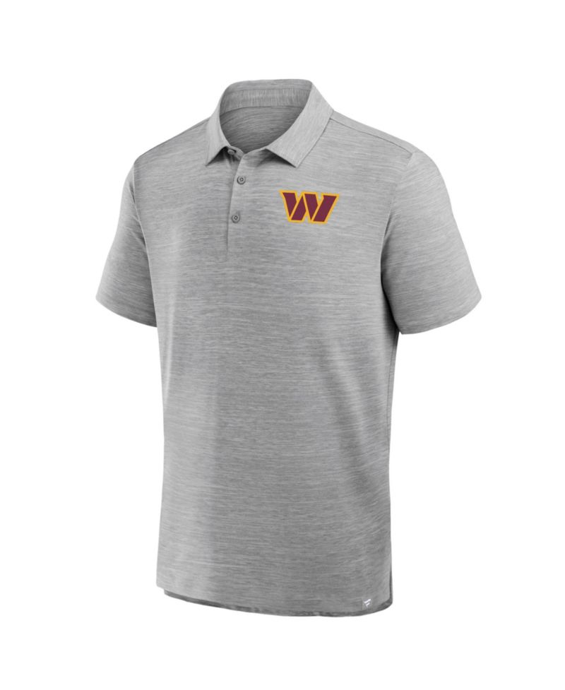 Men's Heather Gray Washington Commanders Clutch Polo Shirt