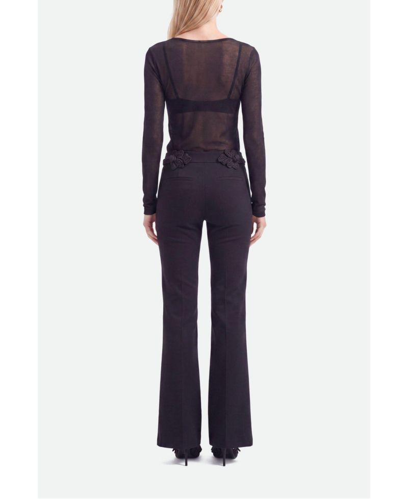 Women's Accessory Detail Flare Trousers
