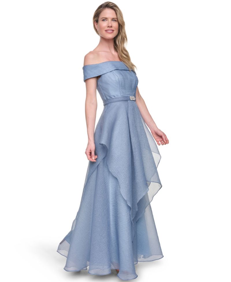 Women's Off-Shoulder Handkerchief Ball Gown