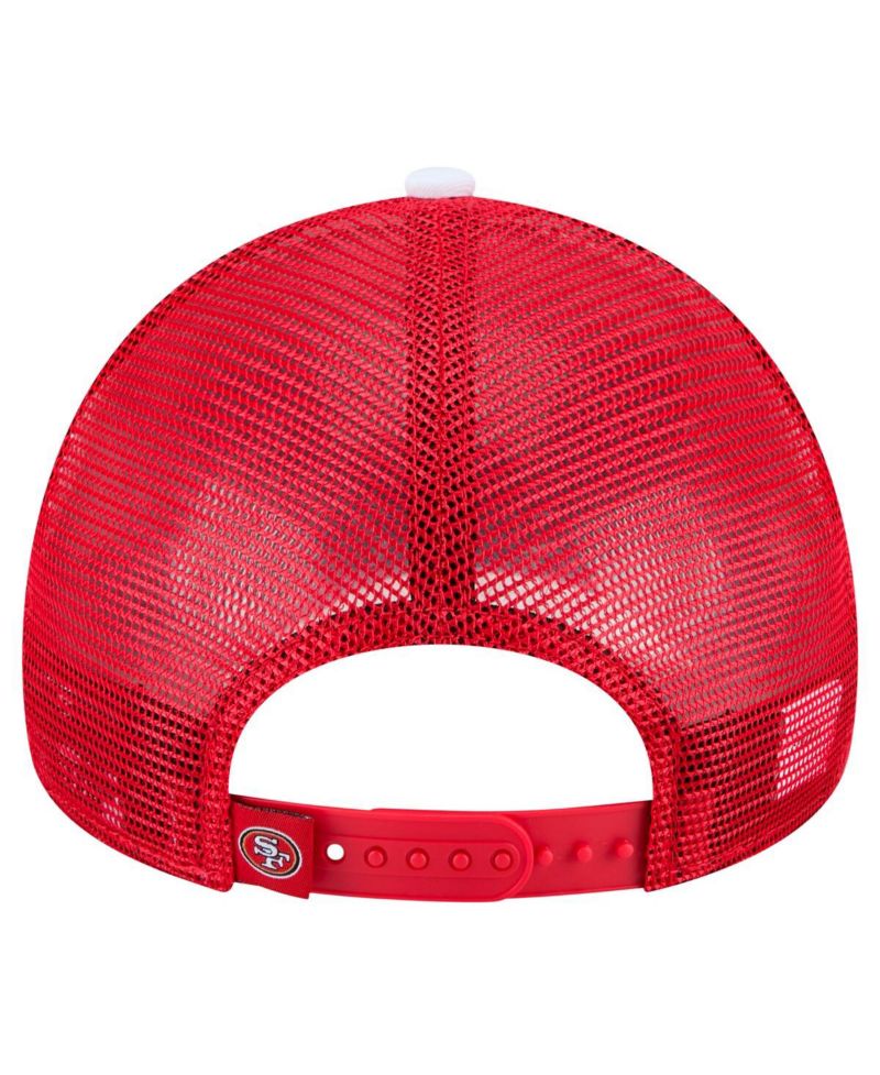 Big Boys and Girls Scarlet San Francisco 49ers Sport Night Color Block 9FORTY A-Frame Trucker Adjustable Hat