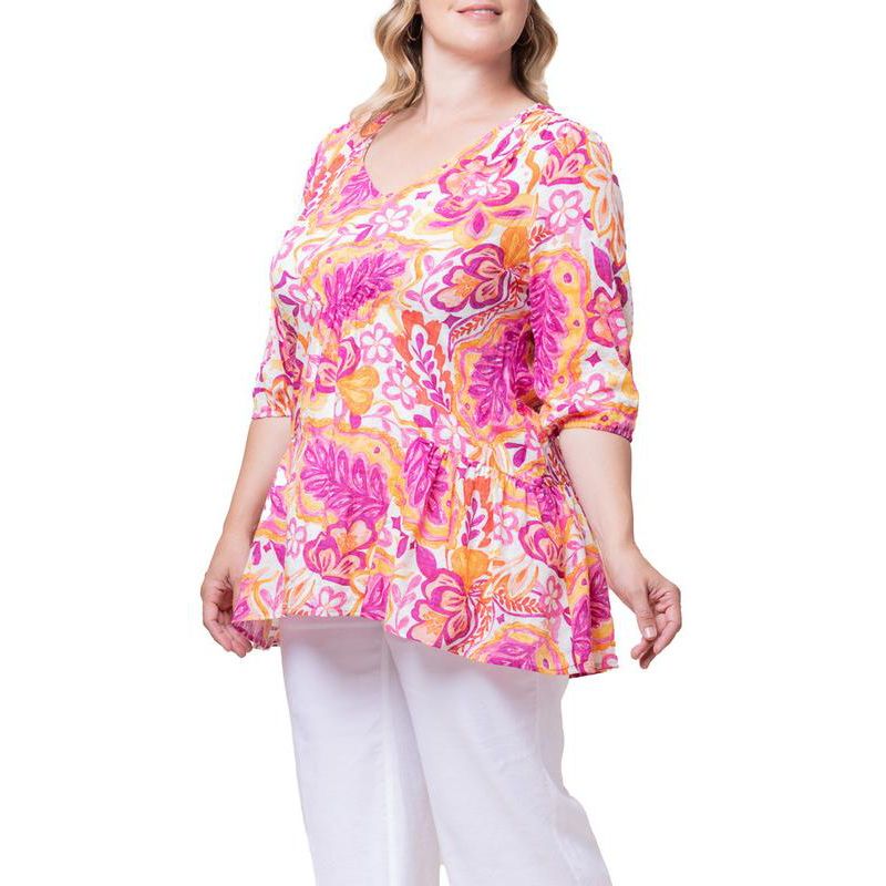 Women's Plus Size Oasis V-Neck Tunic Top