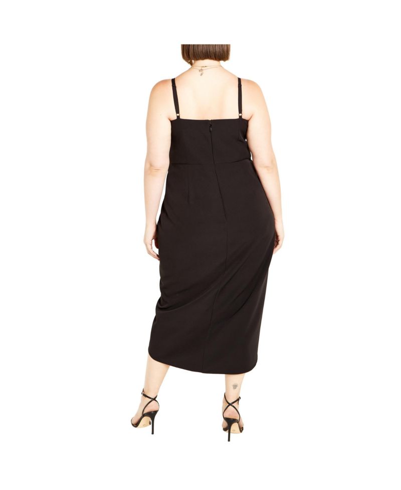 Plus Size Fleur Floral Accent Tulip Dress