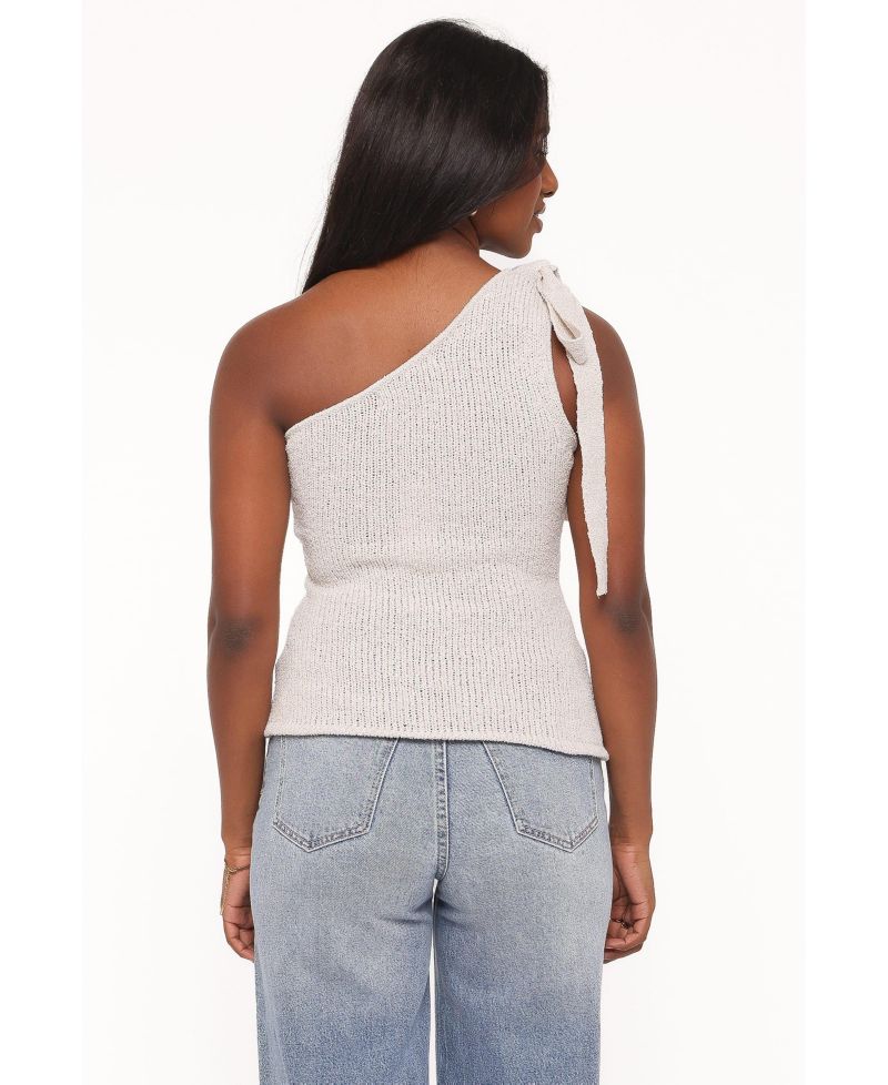Women's Jutta One-Shoulder Knit Tie-Front Top