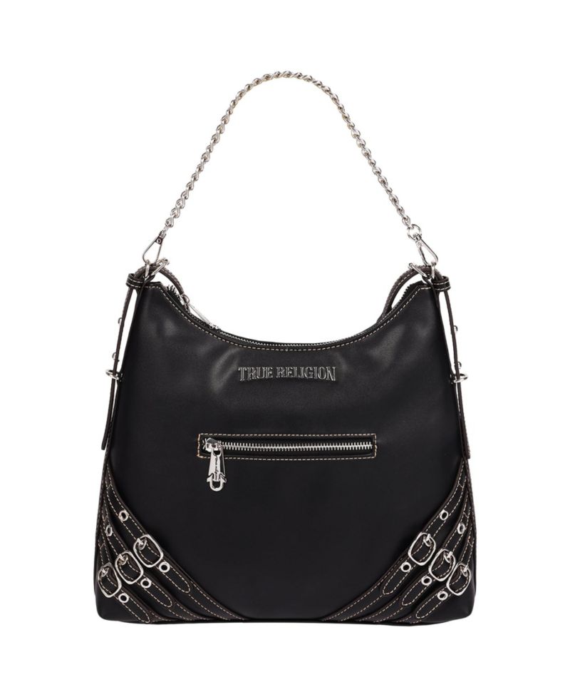 Women's Triple Straps Large PU Hobo Bag