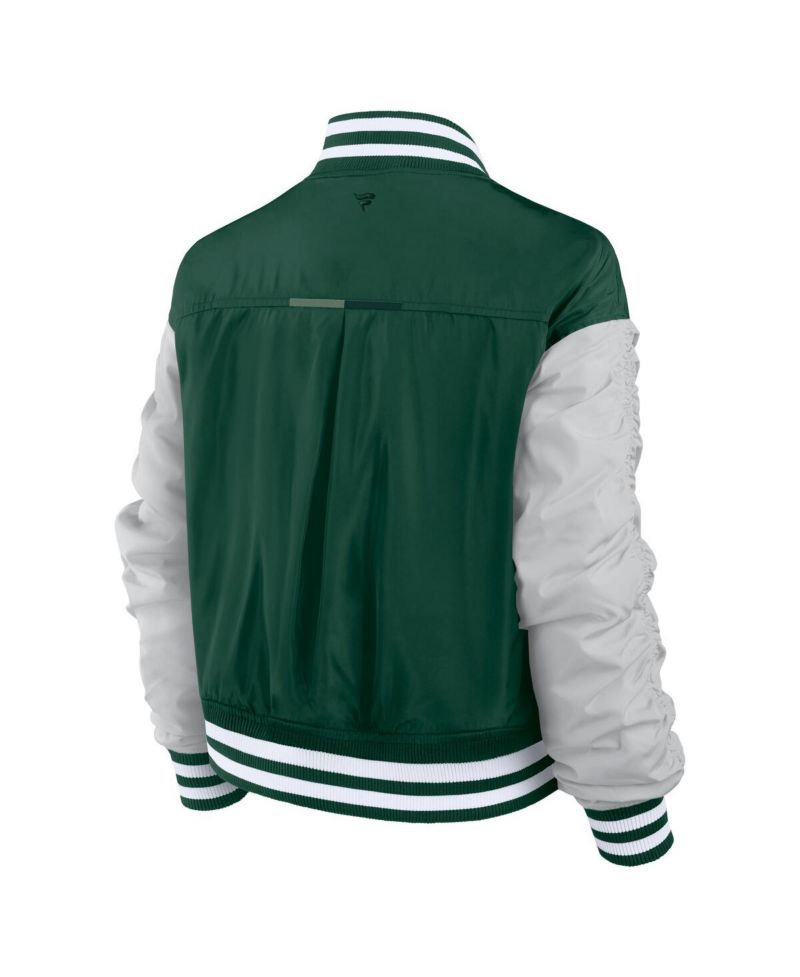 Women's Green Green Bay Packers Elements Wave Full-Snap Jacket