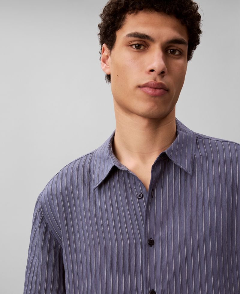 Men's Yarn-Dyed Stripe Classic-Fit Shirt